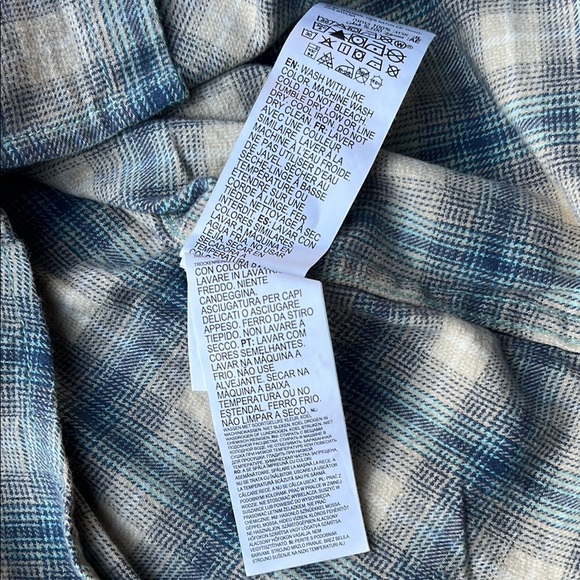 Stylish Blue and Cream Plaid Shirt - Picture 8 of 13